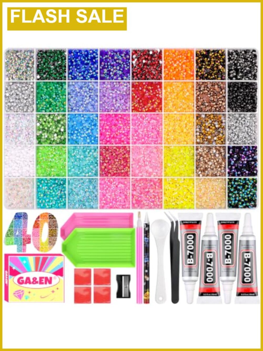 Bedazzling Kit 51000Pcs Jelly Rhinestones with Glue & Tools
